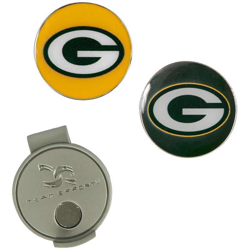 Team Effort Green Bay Packers Hat Clip & Ball Markers Set - Image 1